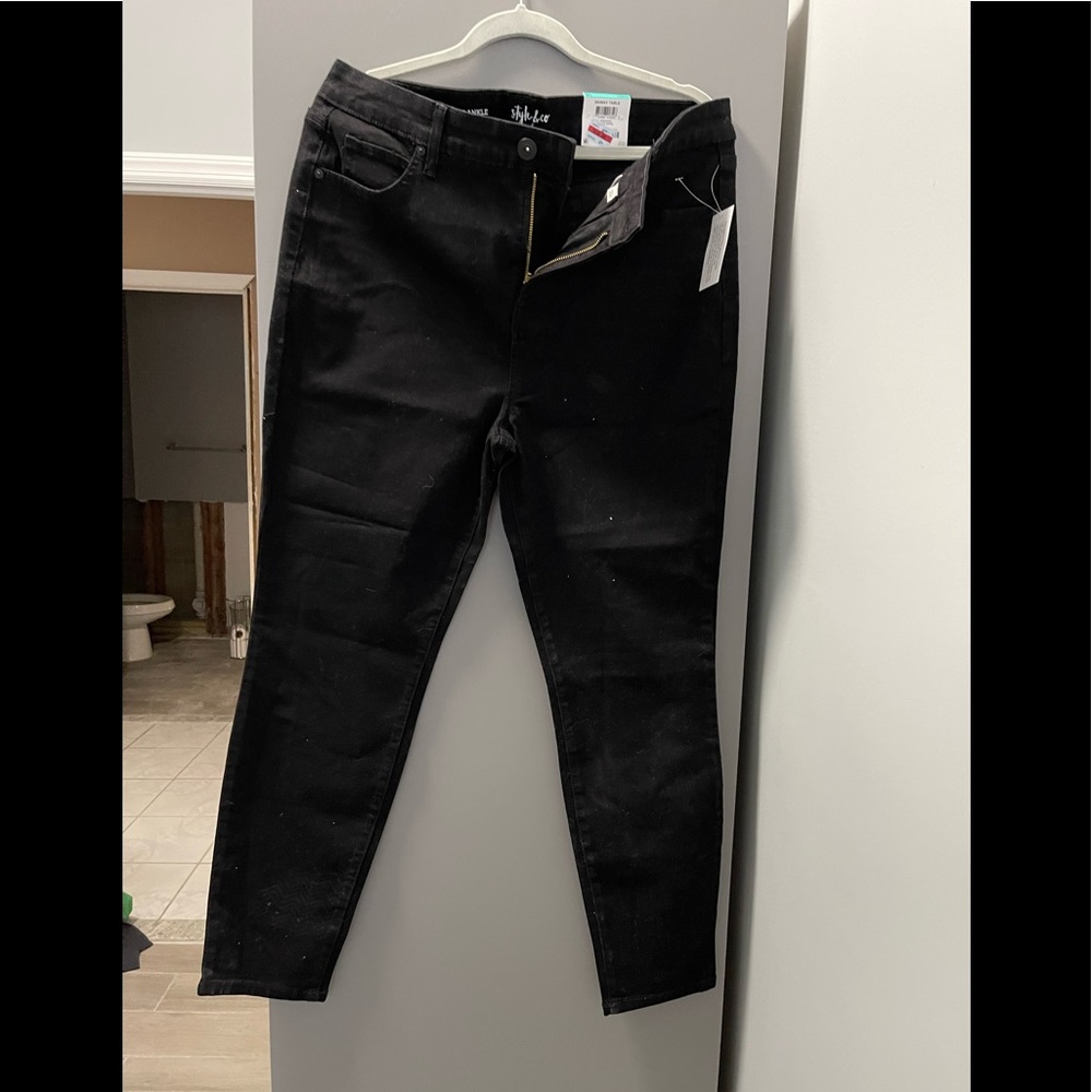 Size 16 style and co black jeans